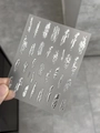 Detailansicht der silbernen Metallic-3D-Nagelsticker mit unregelmäßigen flüssigen Formen - Heißsilber-Stil (YT4002)
