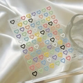 Autocollants à ongles en forme de cœur coloré auto-adhésifs pour la décoration d'ongles - Style de Cœur (YT3861)