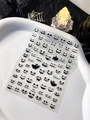 Halloween nail art sticker with black ghost grimace faces and spooky expressions - YT3832 Grimace Style (YT3832)