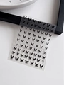 Gros plan d'autocollants pour ongles papillon noir avec motifs de style chinois - Style Papillon Noir Minimaliste (YT4167) / Plat YT4167