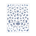 Self-adhesive nail art sticker with blue and white porcelain flower patterns YT4772Si - Silvering (YT4772si)