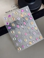 3D holographic dragon eye nail art stickers with embossed heart and star patterns - Starry Jelly 3D Relief Style (YT4241)