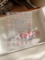 Detail of YT4188 bohemian nail stickers with embossed mandala and geometric patterns - Embossed Style - Vintage Bohemian Geometric (YT4188)