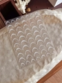 Pegatinas de uñas de línea de sonrisa francesa con lunas blancas en hoja transparente - Creciente Blanco (YT4172)