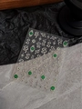 Gothic silver snake nail stickers with emerald green glitter and evil eye details - New Process Yt4284xgpro