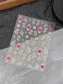 Emerald green and gold snake nail stickers with starry eye motifs and self-adhesive back - Starlight Film Yt4283xgpro