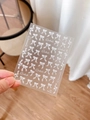 Close-up of ultra-thin adhesive white bowknot nail stickers for DIY manicure decoration - White Flat Style (YT4126pm)