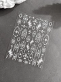 3D white rosy lace embossed bohemian nail art sticker with vintage floral patterns - Embossed Style - White Lace Vintage (YT4096)