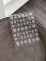 Bohemian 5D embossed nail art stickers with gold mandala patterns, style YT4771 - Embossed Style - Vintage Gold Silver Snowflake (YT4771)