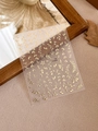 Macro detail of gold metallic leaf and vine nail art stickers with YT4098 marking - Gold (YT4098Me)