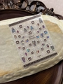 Holografische laser vlinder nagelstickers met vintage reliëf frames model YT4270 - Schelp Holografisch (YT4270Te)