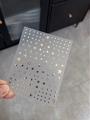 Detail shot of self-adhesive gold metallic star nail art stickers for manicure decoration - Gold Stamping Multi-size Pentagram Style (YT3897me) / Gold