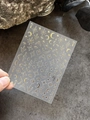 Detailed view of gold celestial nail art stickers featuring moon and star patterns - Bronzing Star Moon Myth Style (YT3826)