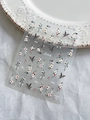 Self-adhesive nail sticker YT4212 with gold butterfly and white daisy floral patterns - Gold Stamping YT4212Me