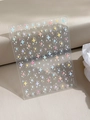 Self-adhesive colorful star nail art stickers with pastel macaron sparkle patterns - Macaron Starbursts (YT4176)