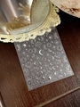 Silver celestial nail stickers with sun moon and star patterns on vintage wood background - Silver Stamping Star Moon Style (YT3805si) / Silver
