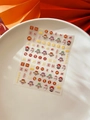 Detail of YT4532 nail art stickers with Caishen and Chinese auspicious calligraphy characters - Embossed YT4532