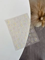 Macro shot of 3D holographic firework nail stickers with iridescent finish YT4479 - Colorful Fireworks Style (YT4479)