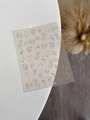 Macro shot of colorful firework 3D embossed nail stickers with model code YT4480 - Colorful Fireworks Style (YT4480)
