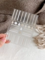 3D embossed nail art stickers with white and brown winter knit texture designs - White Warm Coffee Embossed Knitted Style (YT4421)
