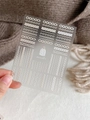 3D embossed white sweater texture nail stickers with knitted bow and heart patterns - Pure White Sweater Texture Embossed Style (YT4422)