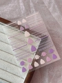 3D relief nail art stickers YT4425 with pink knit texture and heart patterns - Pink Purple Warm Winter Knitted Embossed Style (YT4425)