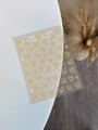 Detailed close-up of gold and silver fireworks nail stickers with Fireworks Celebration text - Gold Silver Fireworks (YT4543)