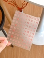 Self-adhesive nail art stickers with red Chinese Fu character calligraphy in style YT4429 - Red Embossed (YT4429)