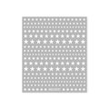 Self-adhesive white star nail art sticker BDJ1037 with various size star patterns - BDJ1037-01 White / White