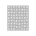 Adhesive white star nail stickers with BDJ1038 pattern for elegant manicure art design - BDJ1038-01 White / White