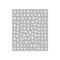 Star pattern nail art sticker with adhesive backing in gray and white finish BDJ1046 - BDJ1046-01 White / White