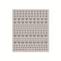 Self-adhesive heart nail stickers in multiple sizes with metallic hollow design BDJ1032 - Silver Hollow Heart (BDJ1032-04)