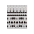 Self-adhesive black heart nail stickers in varied sizes, model code BDJ1048 - Black Solid Heart (BDJ1048-02)
