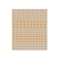 Self-adhesive nail art stickers featuring multi-size orange hearts on a white sheet - Gold Solid Heart (BDJ1048-03)