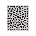 Adhesive nail art stickers featuring black heart patterns and mini hollow designs - Black Abstract Heart (BDJ1049-02)