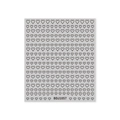 Nail art sticker sheet with black hollow heart patterns and adhesive backing BDJ1057 - Black Outlined Heart (BDJ1057-02)