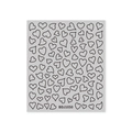 Mini hollow heart nail stickers in black outline design for DIY manicure style BDJ1050 - Black Irregular Heart (BDJ1050-02)