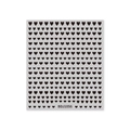 Golden and silver heart nail art stickers with hollow mini design and adhesive backing - Black Mini Heart (BDJ1056-02)