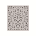 Autocollants à ongles auto-adhésifs noirs avec motifs dessinés à la main, style BDJ1070 - Graphisme Noir sur Base Taupe (BDJ1070)