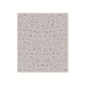 Autocollants nail art dessin animé avec lapins et cerises, adhésifs, modèle BDJ1072 - Illustration d'Enfance Argent sur Base Taupe (BDJ1072)