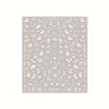 Stickers nail art avec motifs de chats et cœurs blancs dessinés à la main BDJ1074 - Graffiti Tendance Blanc sur Base Taupe (BDJ1074)