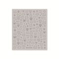 Autocollants nail art avec motifs d'animaux bruns et nœuds, modèle BDJ1036 - Citations d'Amour Argent sur Base Taupe (BDJ1036)