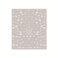 Stickers autocollants pour ongles avec motifs de chiens blancs et nœuds, style BDJ1068 - Famille de Chiens Blanc sur Base Taupe (BDJ1068)