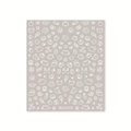 Autocollants à ongles blancs mignons avec chats, lapins et nœuds pour décoration manucure - Illustration Chaleureuse Blanc sur Base Taupe (BDJ1078)