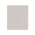 Stickers ongles cartoon avec motifs fleurs, cœurs et animaux mignons dessinés à la main - Fruits et Amour Blanc sur Base Taupe (BDJ1079)
