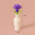 Mini vaso di fiori per casa delle bambole, ornamento floreale in resina alto 2,5 cm - Fiore Viola