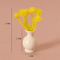 Miniature dollhouse yellow flower pot model with white ceramic vase 4.4cm height - Yellow Floral