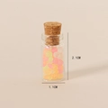 Miniature glass candy jar with cork stopper and colorful beads for dollhouse DIY - Long Candy Multicolor Bottle