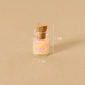 Miniature glass candy jar with colorful beads and cork stopper for dollhouse DIY 1.2x1.8cm - Short Candy Multicolor Bottle