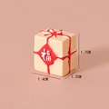 Miniatur cremefarbene Fu-Geschenkbox Puppenhaus DIY Dekoration aus Harz 1,7 cm - Cremegelbe Geschenkbox (1 Stück)